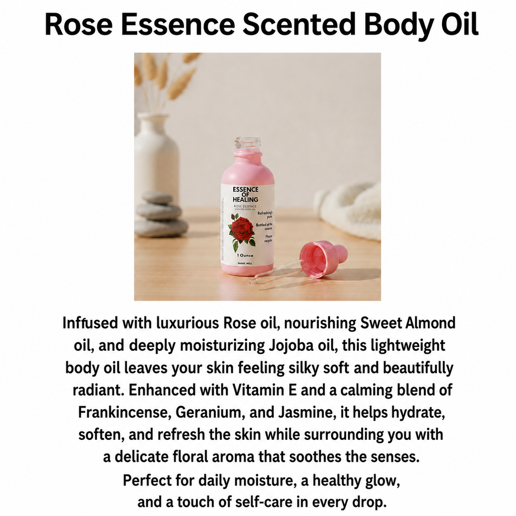 Aceite corporal con esencia de rosas