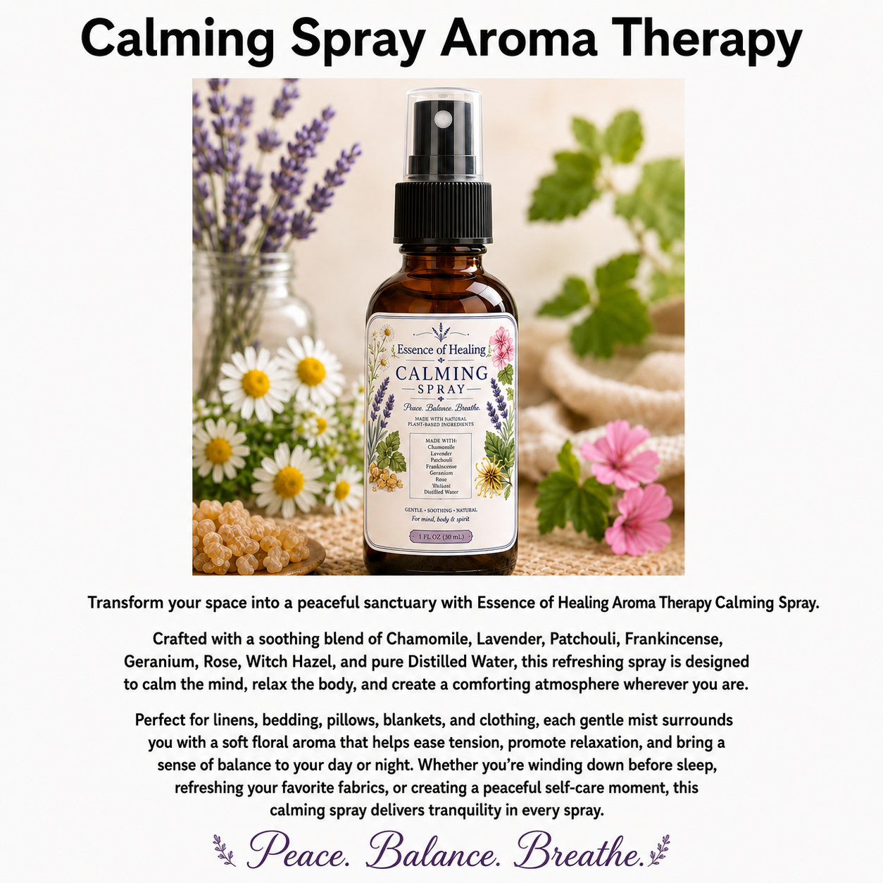 Aromatherapy Calming Spray