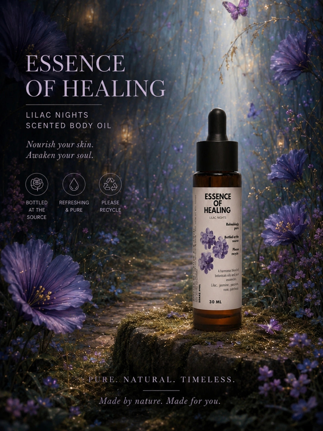 Aceite corporal perfumado Noches de Lila